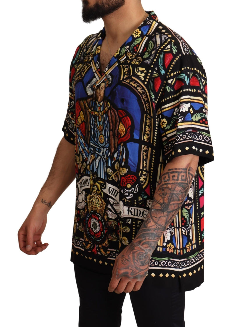 Shirt Henry Viii Short Sleeve Rayon Bowling Shirt