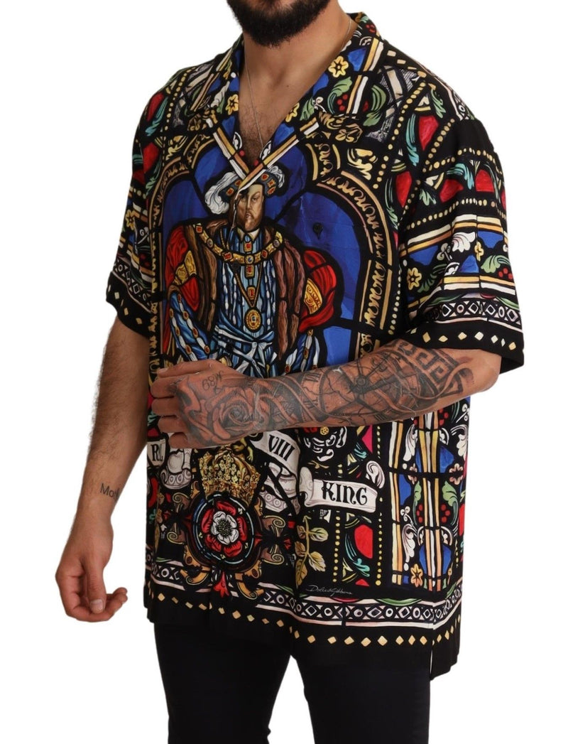 Shirt Henry Viii Short Sleeve Rayon Bowling Shirt