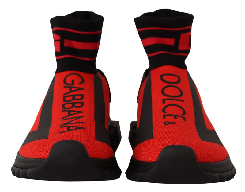 Black Red Sorrento Sneakers Socks Shoes