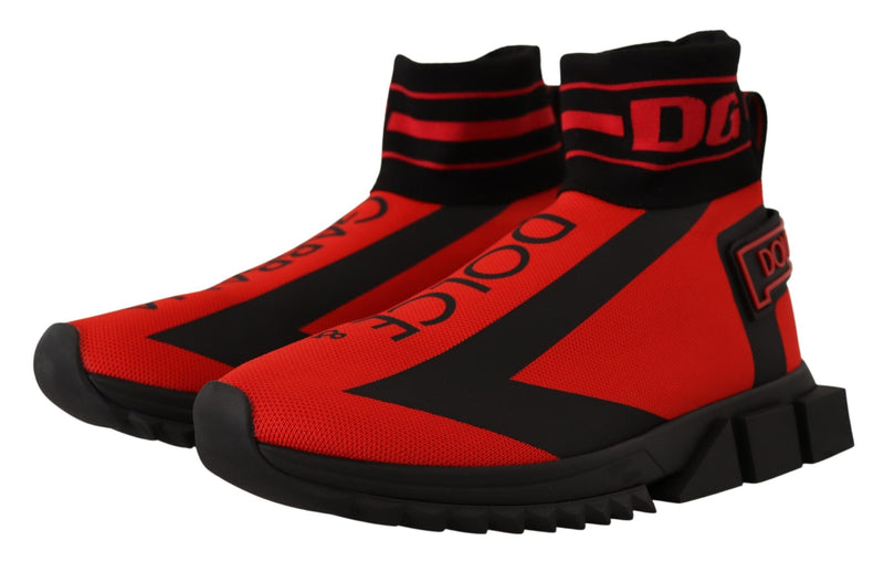 Black Red Sorrento Sneakers Socks Shoes