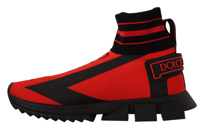 Black Red Sorrento Sneakers Socks Shoes