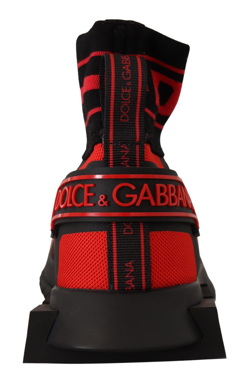 Black Red Sorrento Sneakers Socks Shoes