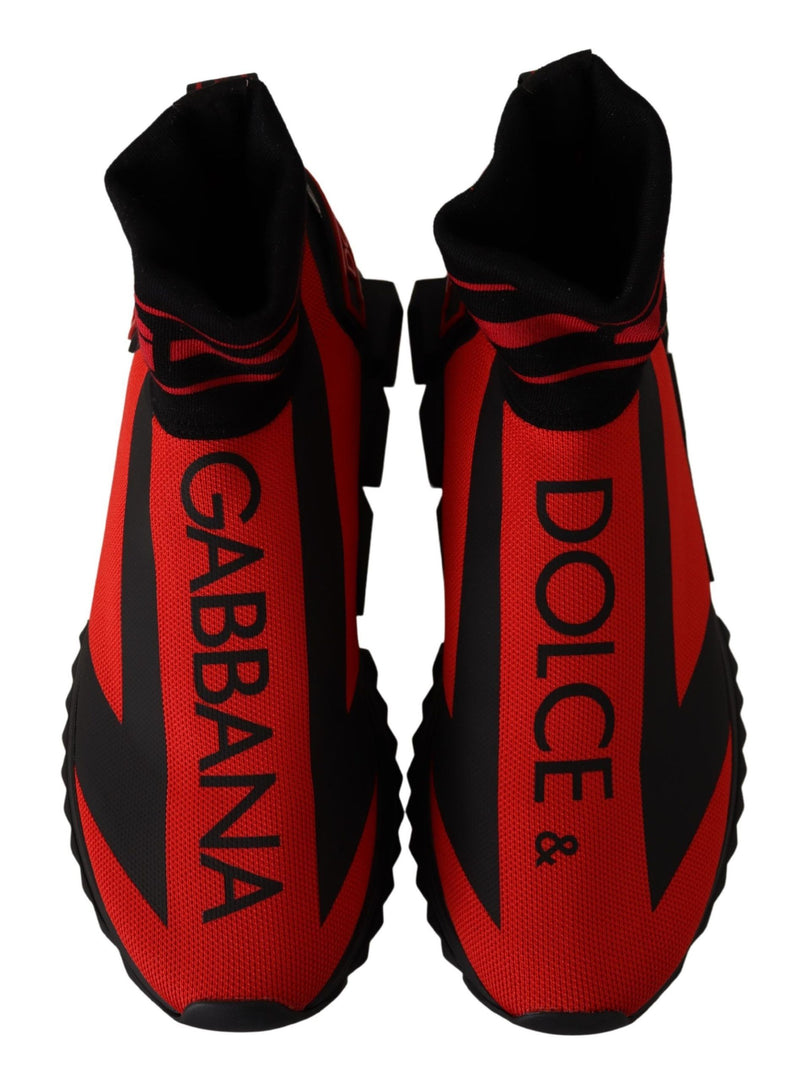 Black Red Sorrento Sneakers Socks Shoes