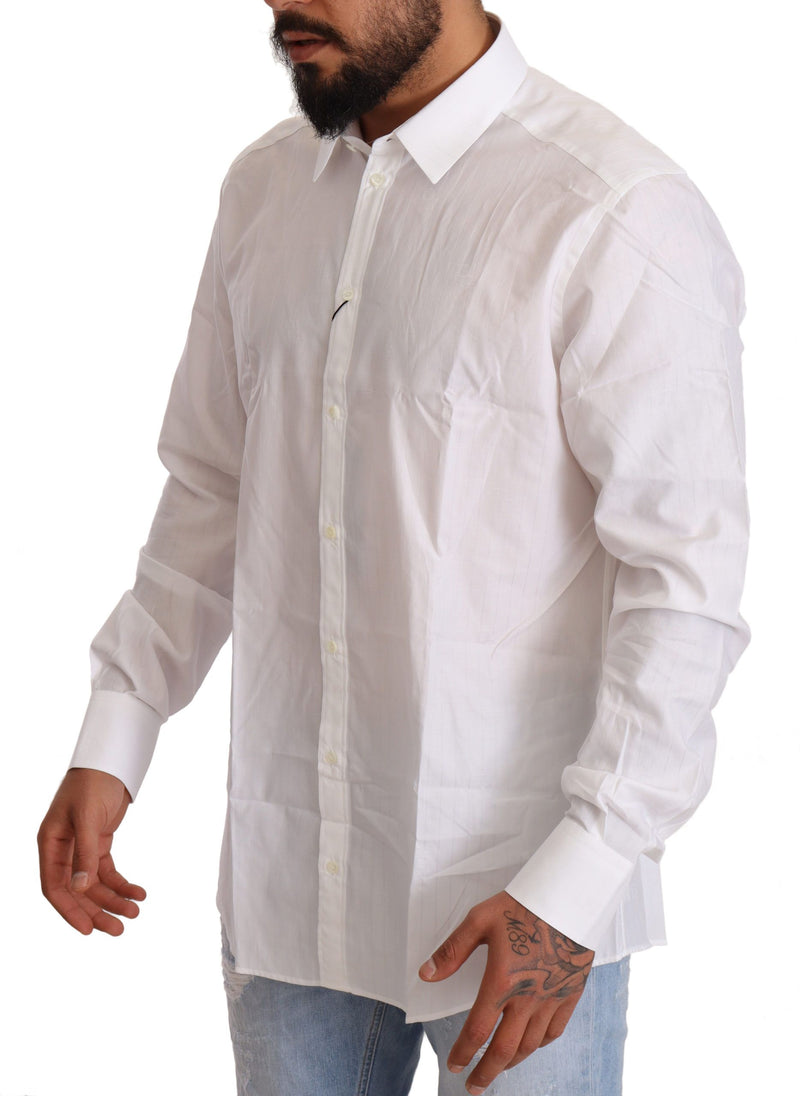 White Cotton Slim Fit Men MARTINI Shirt