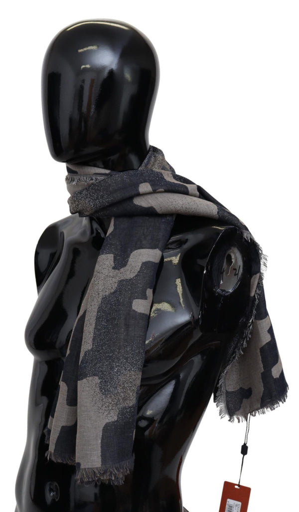 Multicolor Wool Camouflage Unisex Wrap Shawl Scarf