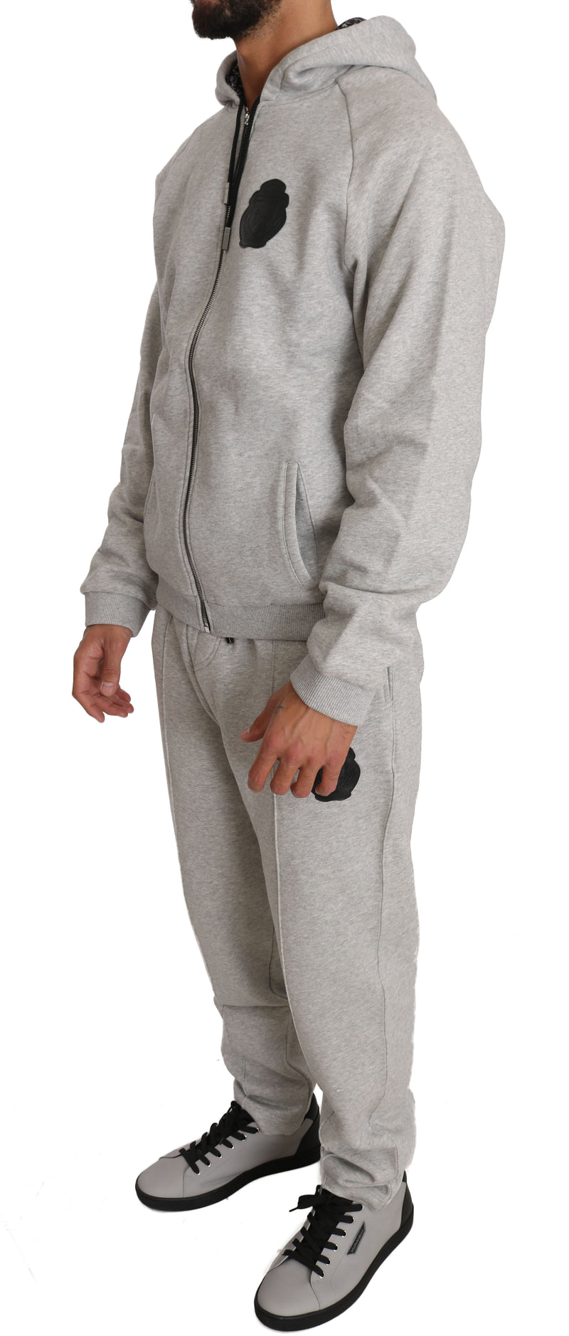 Gray Cotton Sweater Pants Tracksuit