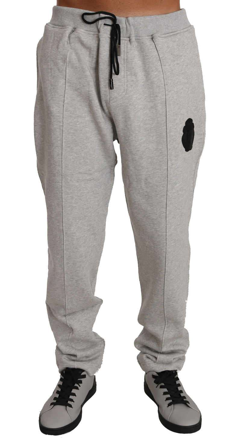 Gray Cotton Sweater Pants Tracksuit