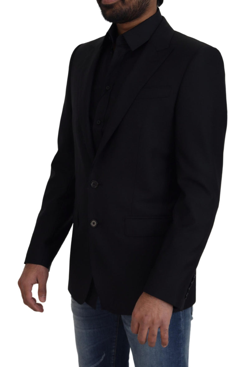 Black Wool Single Breasted MARTINI Blazer