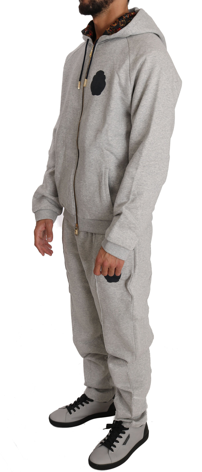 Gray Cotton Sweater Pants Tracksuit