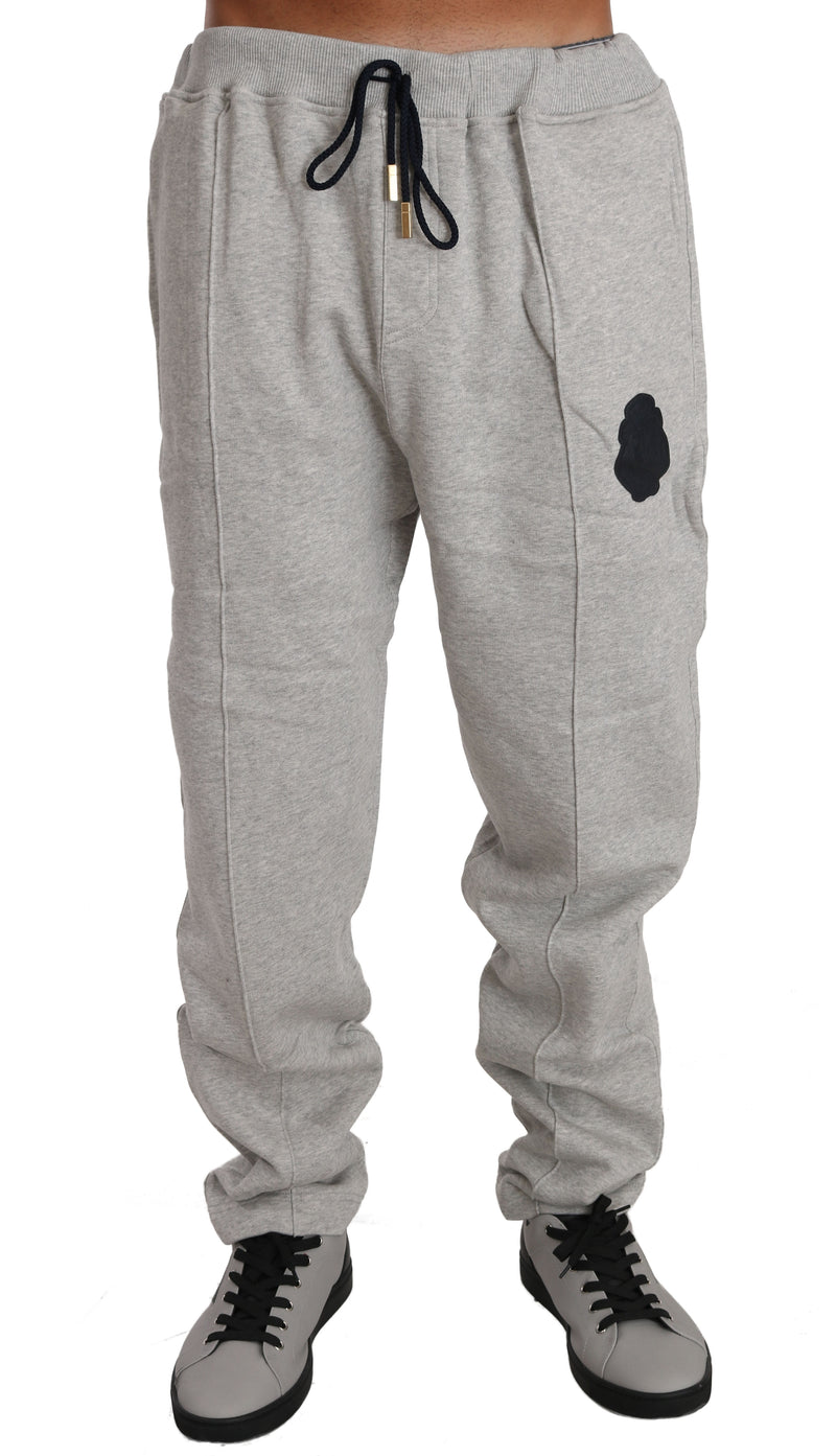 Gray Cotton Sweater Pants Tracksuit