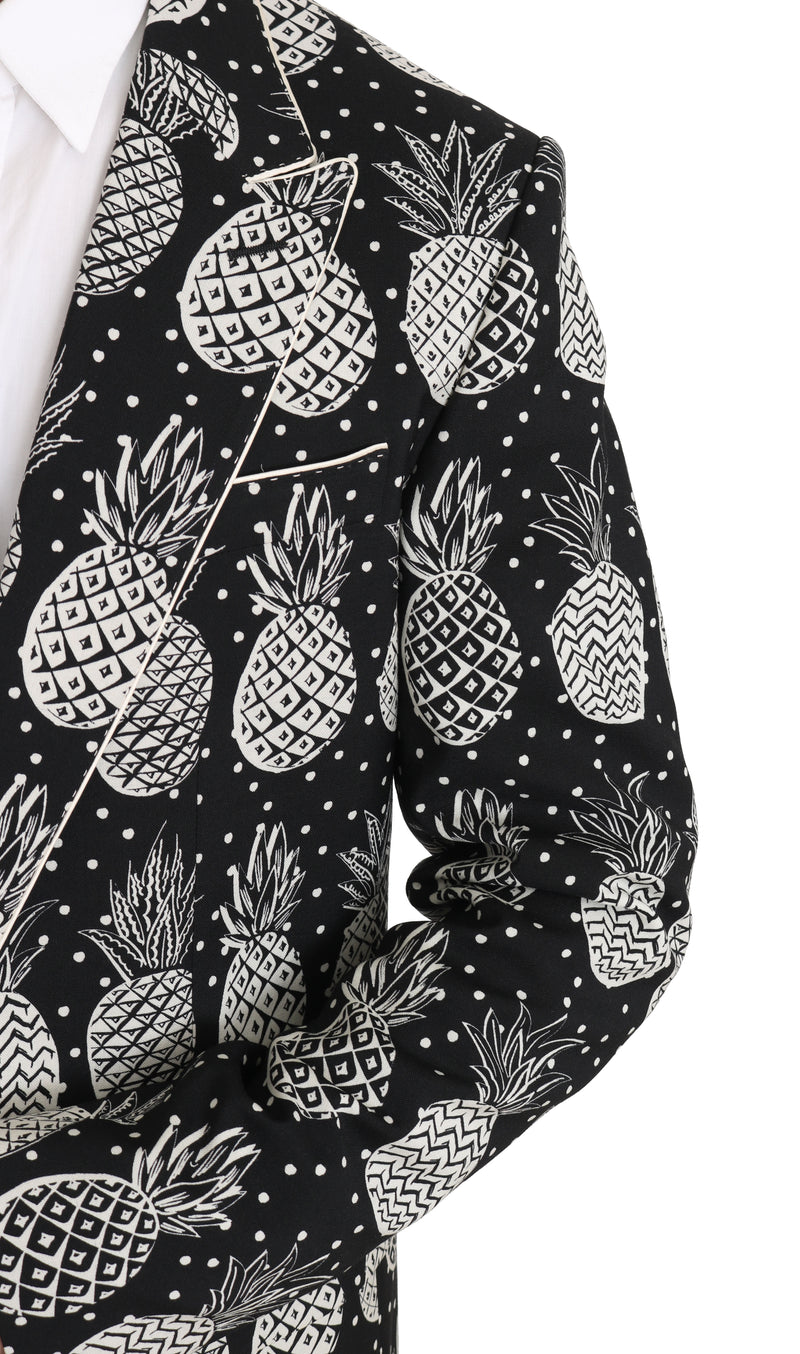 Black Wool Pineapple 2 Piece Slim