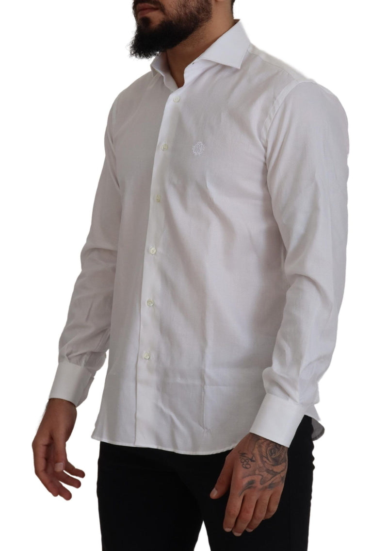 White Cotton Formal Dress Slim Fit Shirt