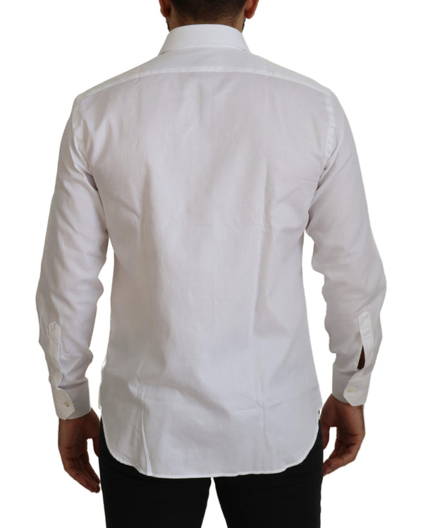 White Cotton Formal Dress Slim Fit Shirt