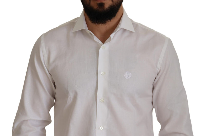 White Cotton Formal Dress Slim Fit Shirt