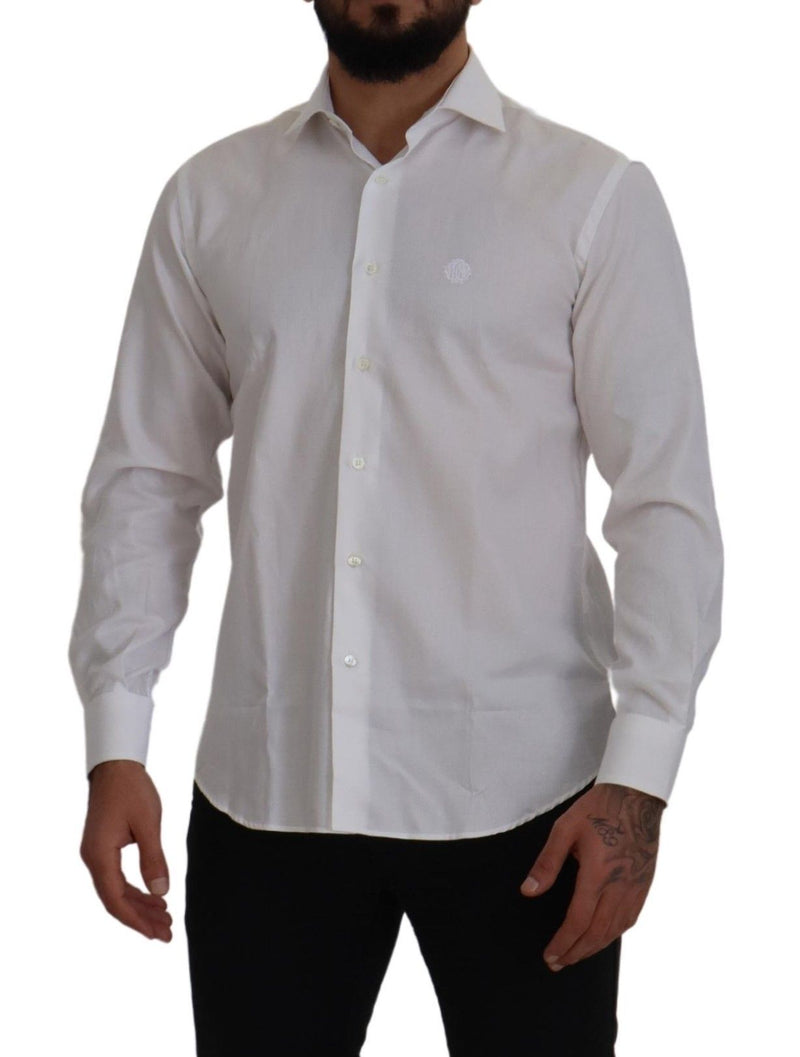 White Cotton Formal Dress Slim Fit Shirt