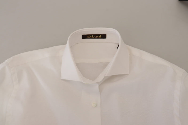 White Cotton Formal Dress Slim Fit Shirt