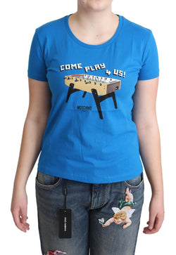 Blue Cotton Come Play 4 Us Print T-shirt