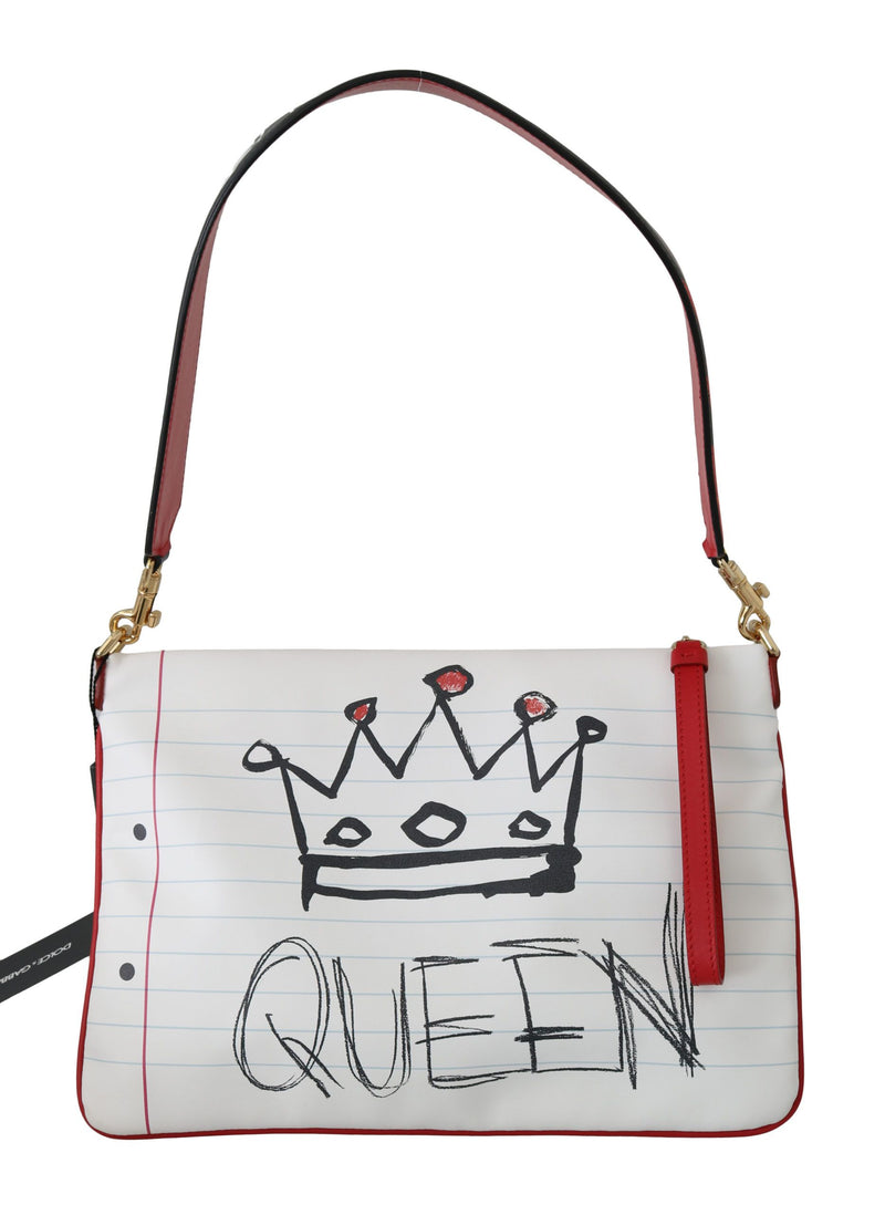 White Crown Queen Print Shoulder Hand CLEO Purse