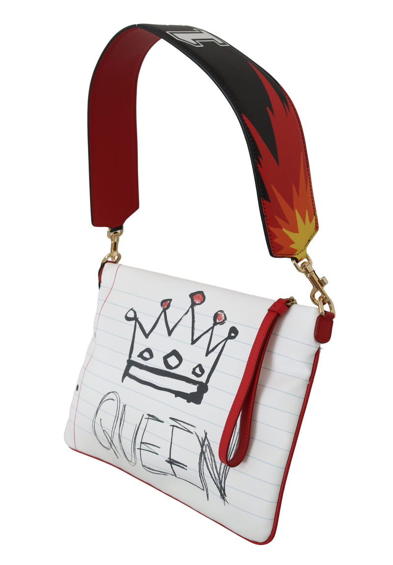 White Crown Queen Print Shoulder Hand CLEO Purse