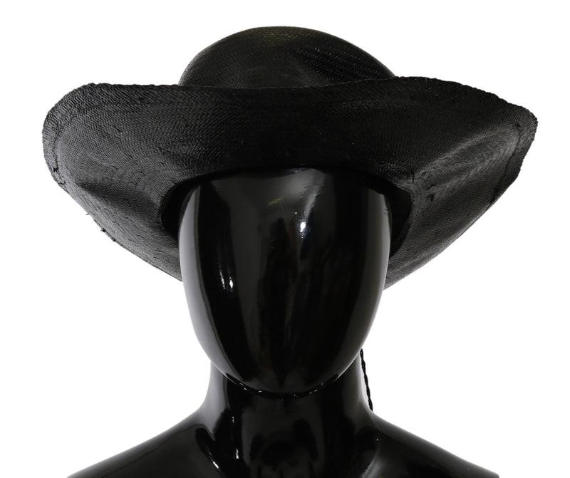 Black Wide Brim Cowboy Solid Hat