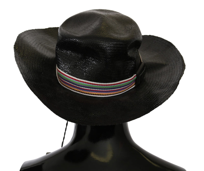 Black Wide Brim Cowboy Solid Hat