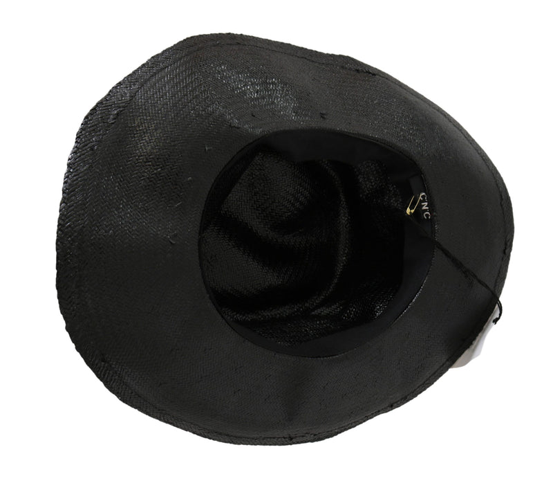 Black Wide Brim Cowboy Solid Hat