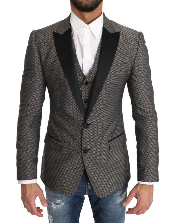 Blazer Vest 2 Piece Gray MARTINI Pattern