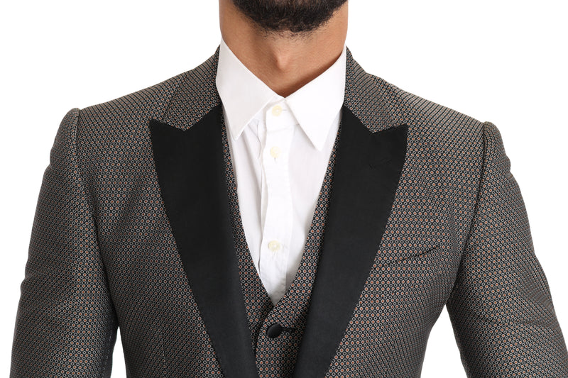 Blazer Vest 2 Piece Gray MARTINI Pattern