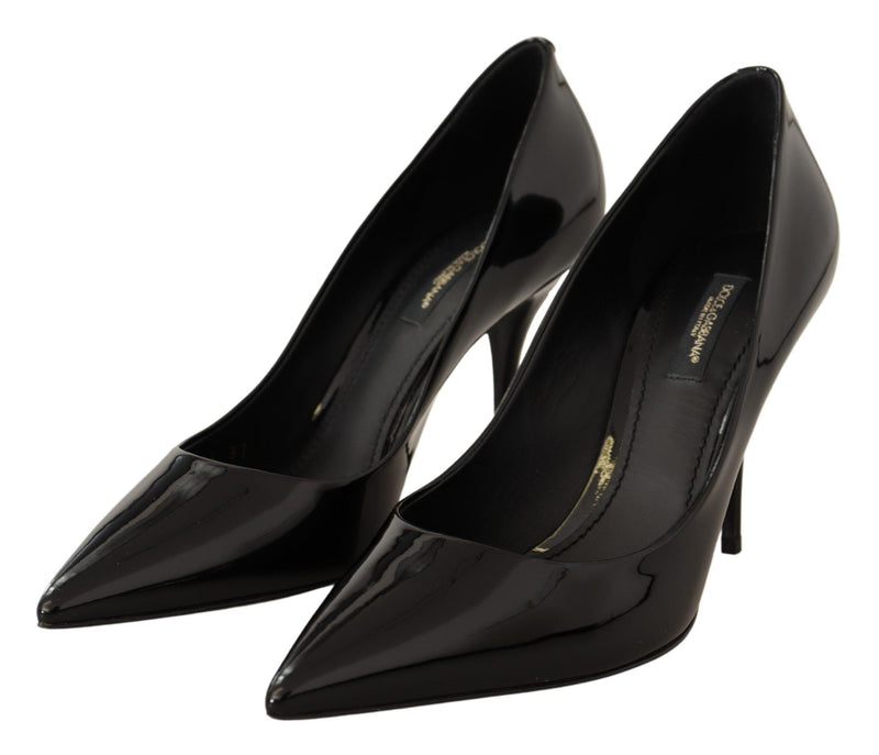 Black Patent Leather DG Pumps Heels Shoes