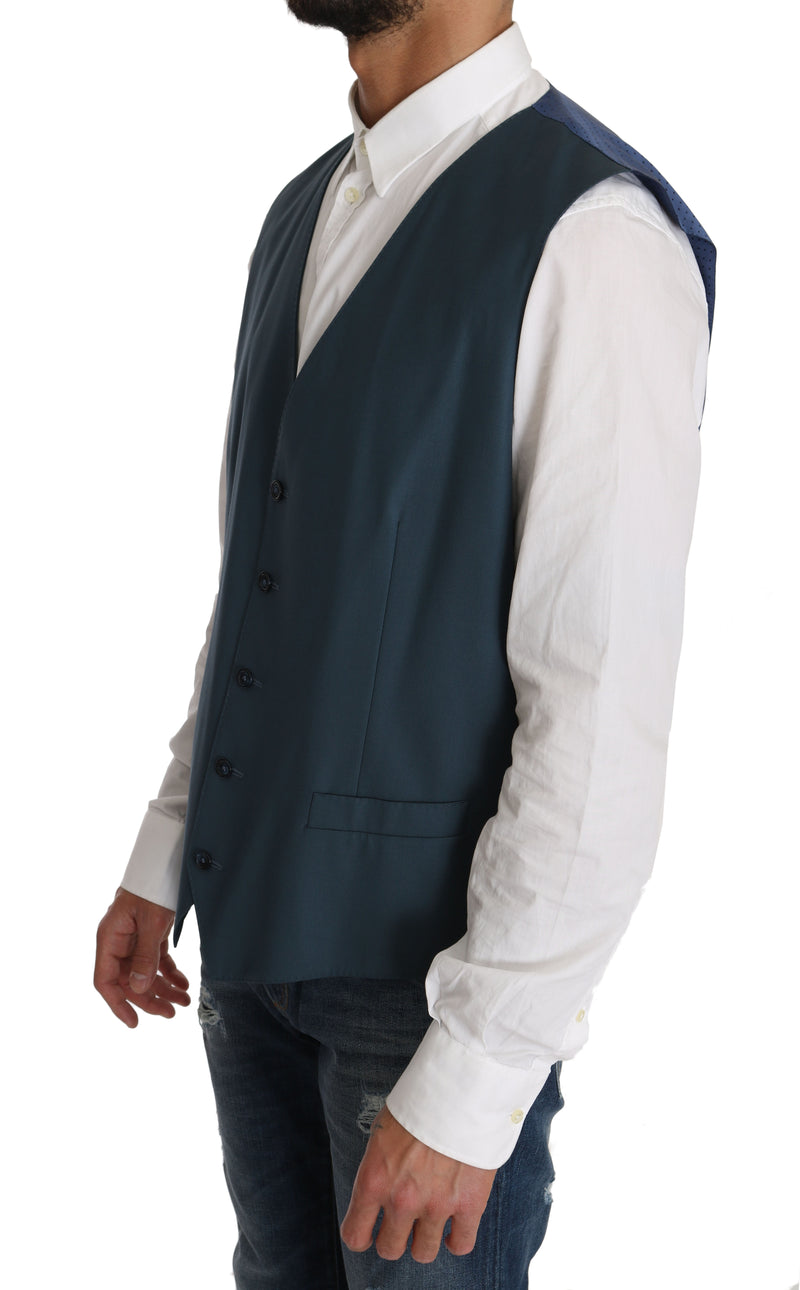 Blazer Vest 2 Piece Blue MARTINI Wool