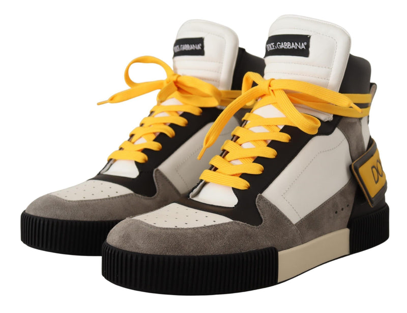 Multicolor Leather High Tops Casual Sneakers