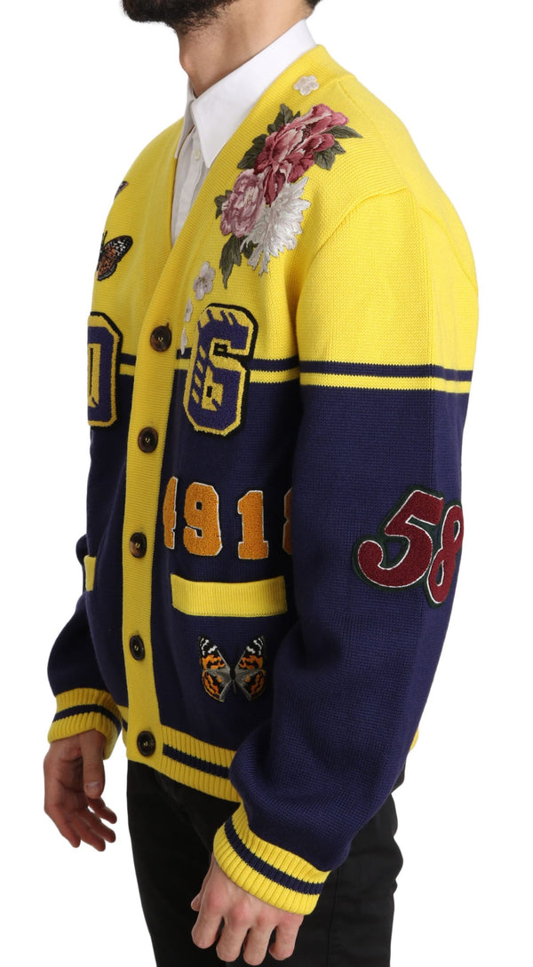 Varsity Button Wool Cardigan Sweater