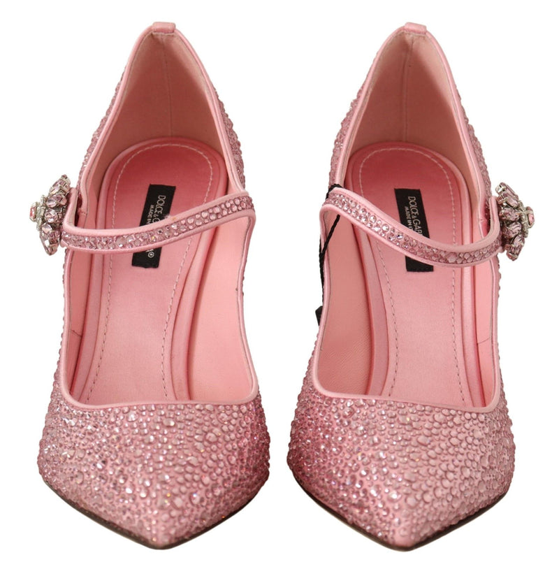 Pink Rhinestones Mary Janes Pumps