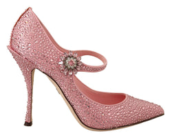 Pink Rhinestones Mary Janes Pumps