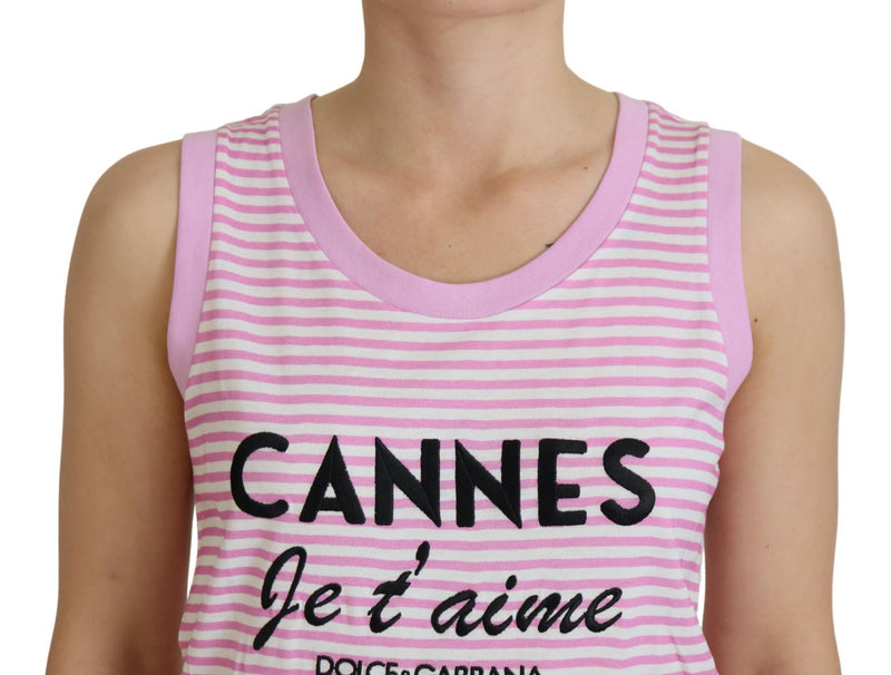 White Pink CANNES Top Exclusive T-shirt