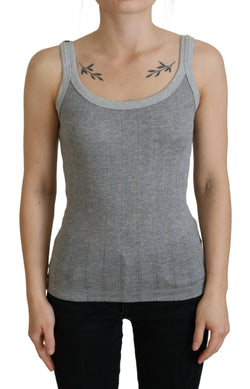 Gray Cotton Modal Canotta Tank Top T-shirt