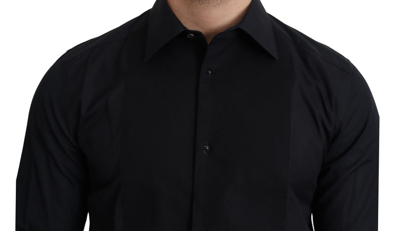 Black 100% Cotton Men Dress Formal Shirt