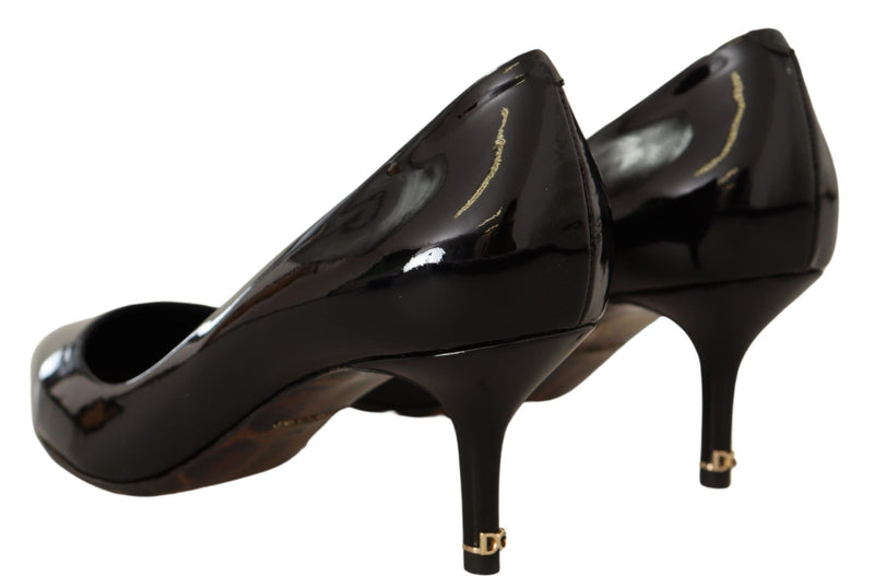 Black Patent Leather Heels Pumps Shoes