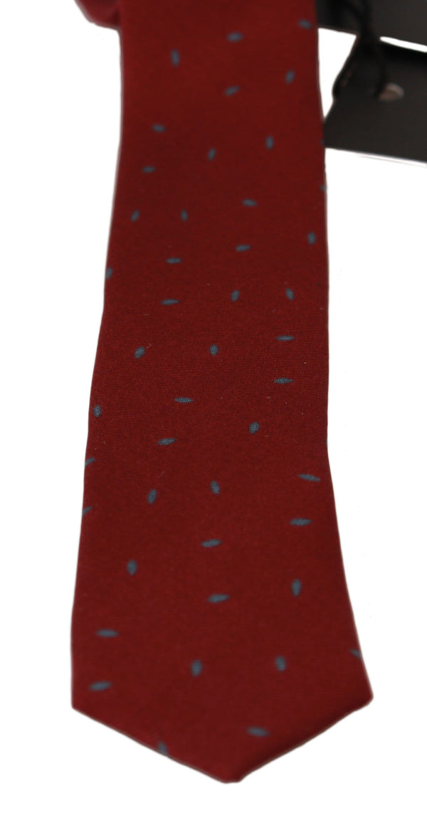 Maroon Patterned Classic Slim Necktie