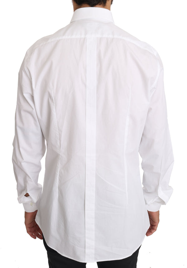 White Cotton GOLD Dress Shirt