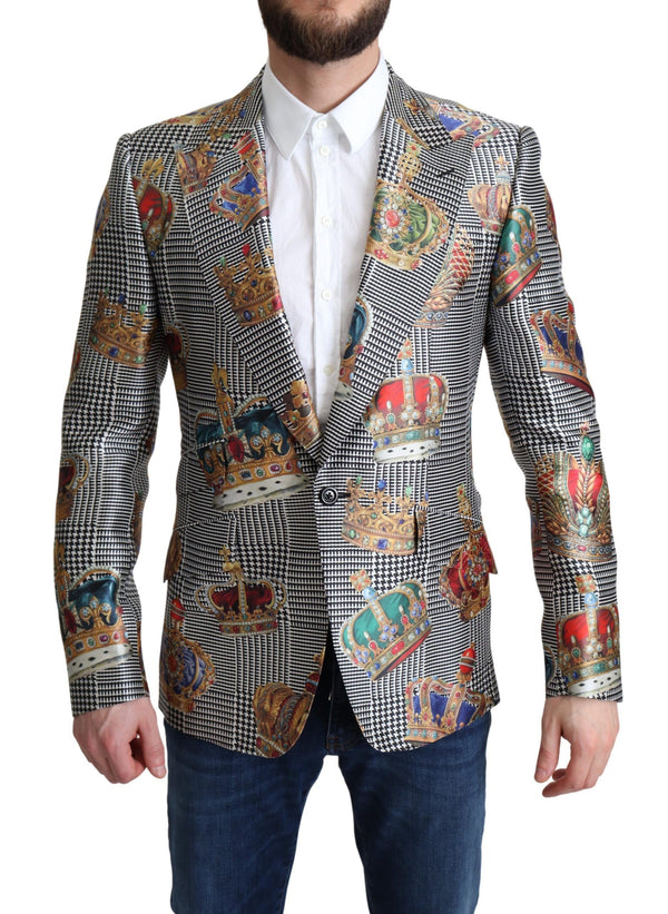 Blazer Jacket SICILIA Crown Print SIlk  Jacket