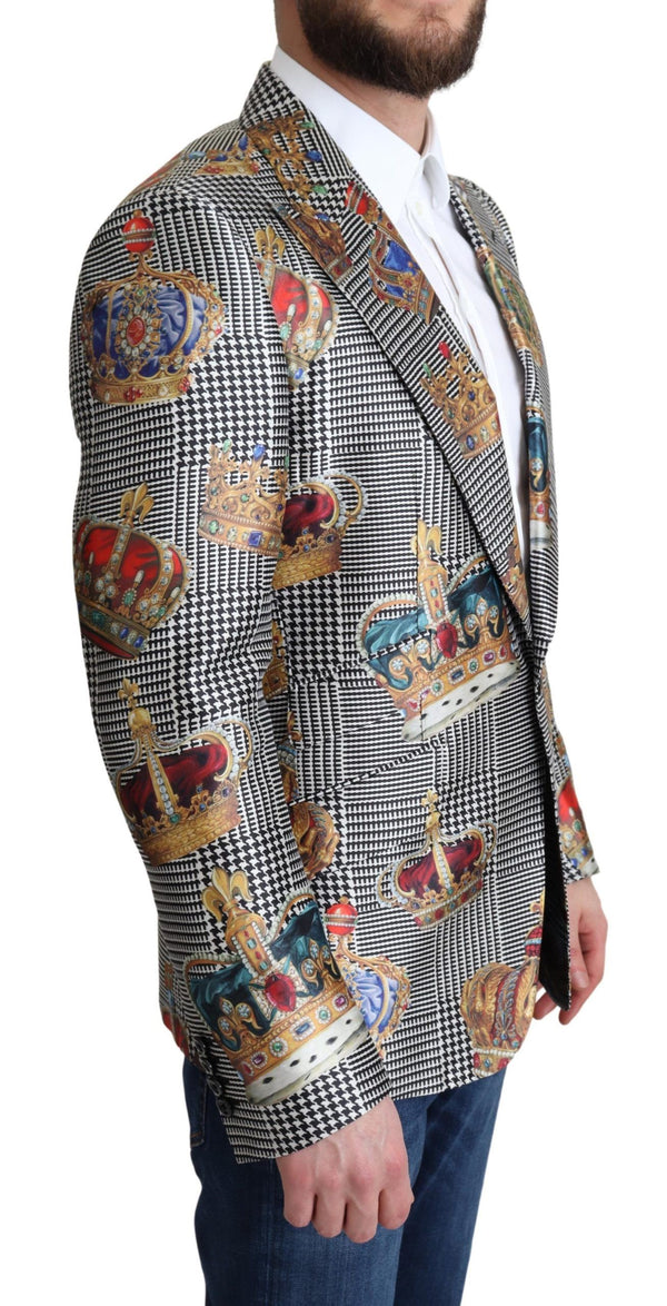 Blazer Jacket SICILIA Crown Print SIlk  Jacket