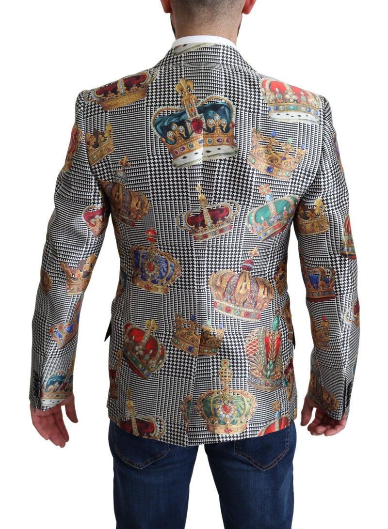 Blazer Jacket SICILIA Crown Print SIlk  Jacket