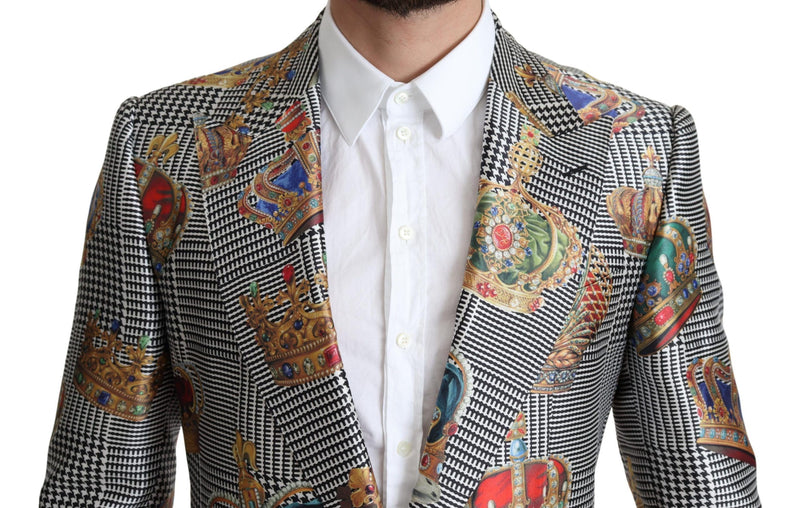 Blazer Jacket SICILIA Crown Print SIlk  Jacket