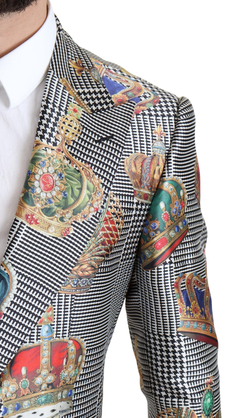 Blazer Jacket SICILIA Crown Print SIlk  Jacket