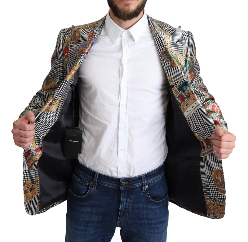 Blazer Jacket SICILIA Crown Print SIlk  Jacket