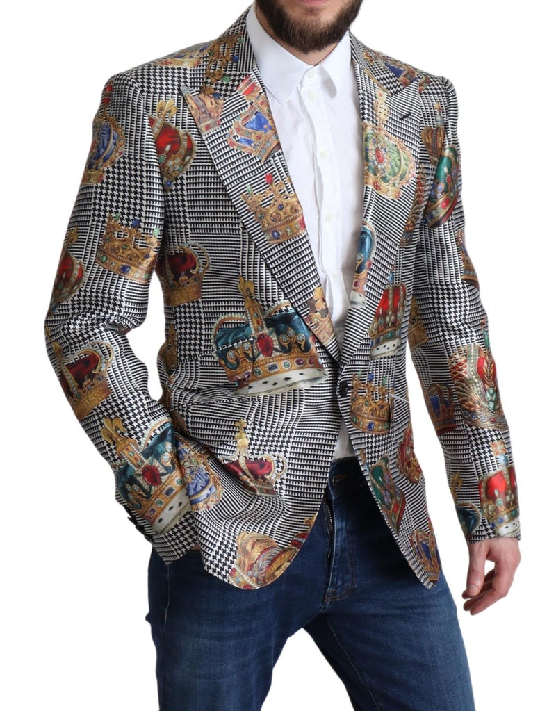 Blazer Jacket SICILIA Crown Print SIlk  Jacket