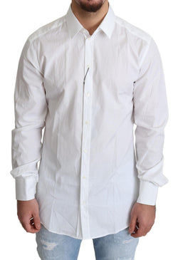 White 100% Cotton Men Dress Formal Shirt