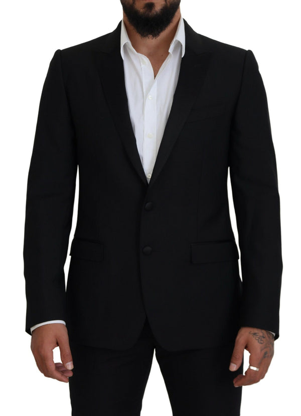 Black Slim Fit Formal Martini Blazer