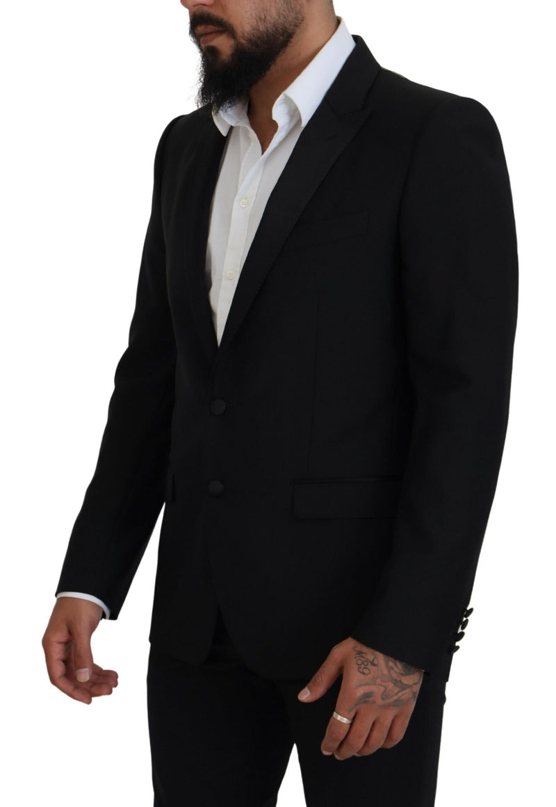 Black Slim Fit Formal Martini Blazer